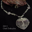 fluorite heart with tree of life necklace